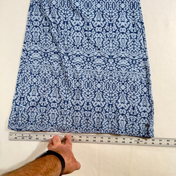 Eddie Bauer Sleeveless Sun Dress Woman's Small Blue Batik Boho Scoop Neck Resort - Picture 8 of 10